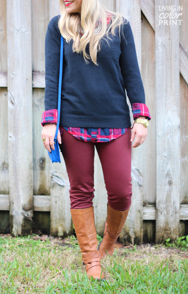 Cranberry colored outlet sweater