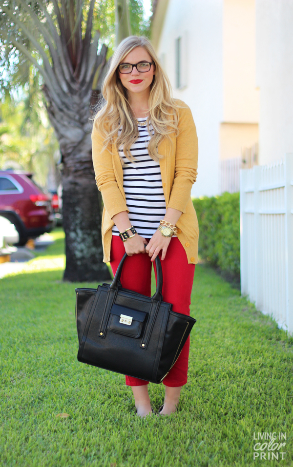 Mustard yellow and red outfit best sale