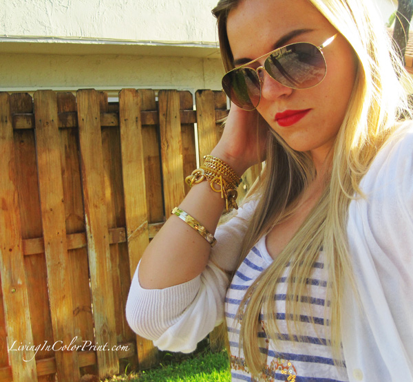 Nautical, sailor, blogger outfit, red lips, red pumps