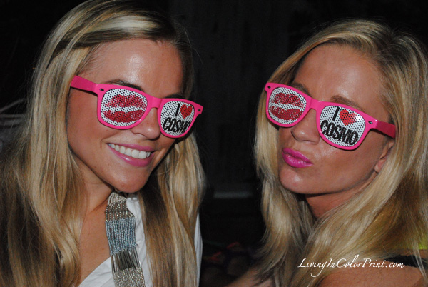 Kristin Clark of Living In Color Print and Erika Thomas of Blah Blah Blonde hanging out at Cosmo Splash at the Soho Beach House
