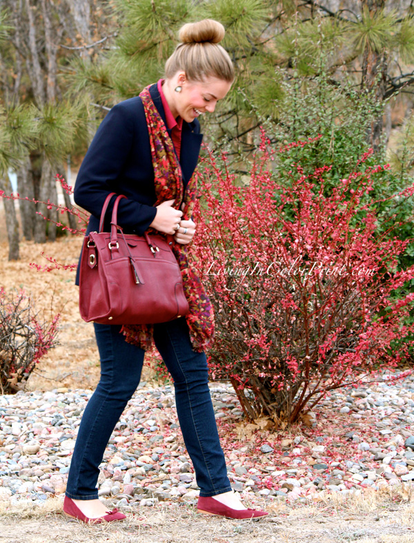 4 Ways to Wear Oxblood, how to wear oxblood, blogger collab, oxblood handbag from just FABB