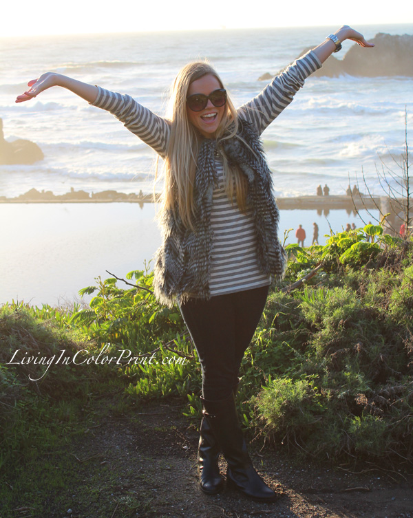 West Coast outfit, San Fran outfit, Land's End view, how to dress in San Francisco 