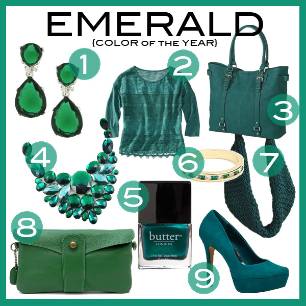 Trending Tuesday: Emerald {color of the year}