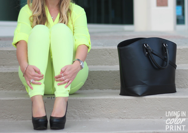 Styling Spring Denim: Neon // Living In Color Print