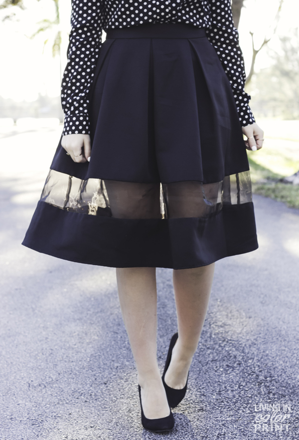 Mesh Midi Skirt | Living In Color Print