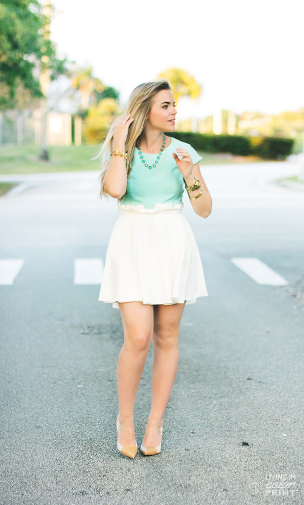 White + Mint | Living In Color Print