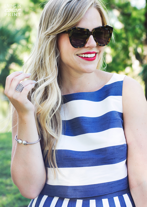 Blue + White Stripes | Living In Color Print