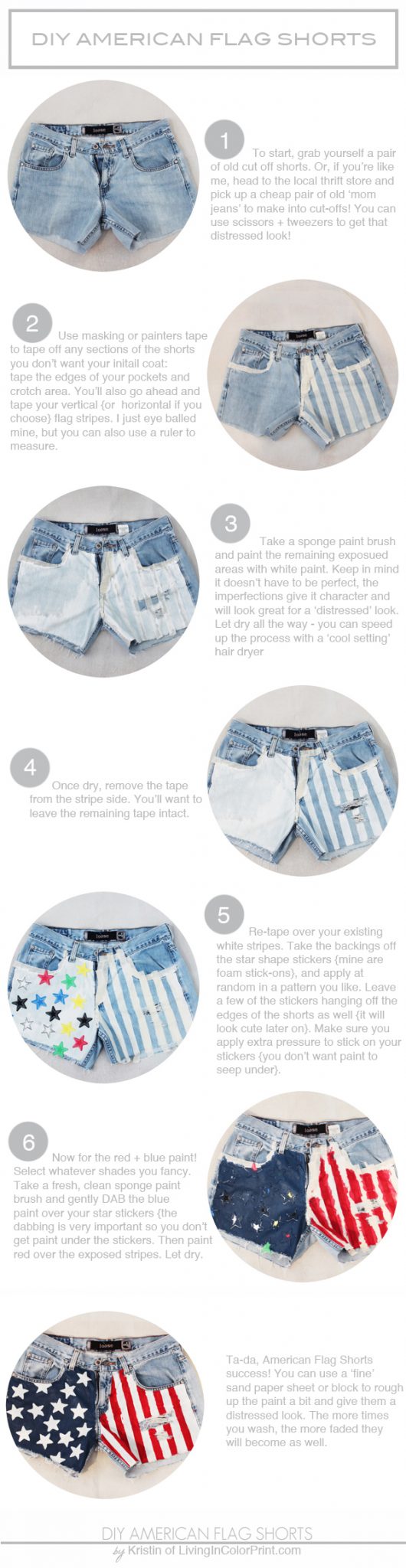 DIY American Flag Shorts