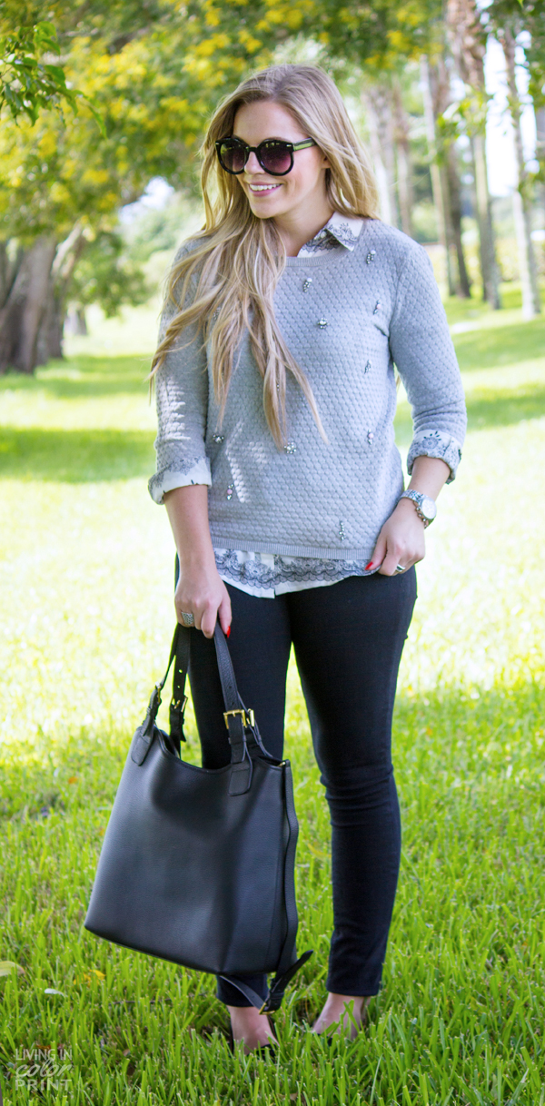 Jeweled Sweater | Living In Color Print