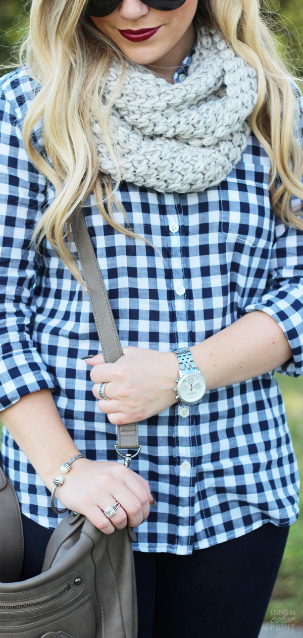 Navy Gingham | Living In Color Print