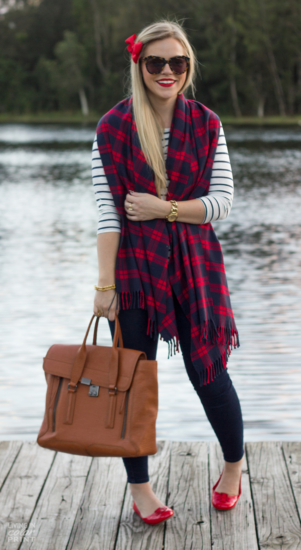 Red + Navy Plaid