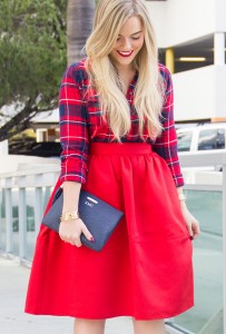 Red Skirt + Tartan - Color By K