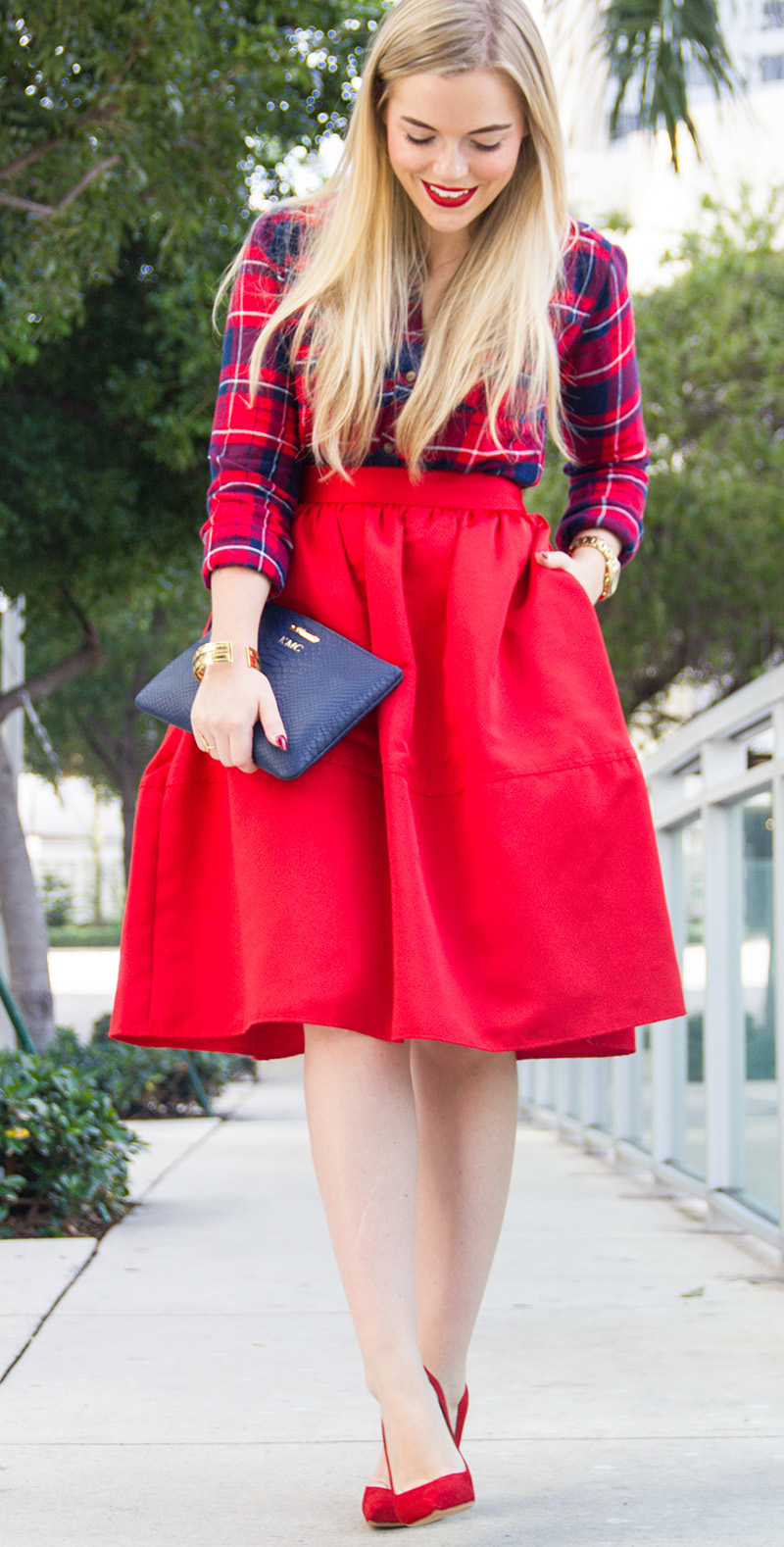 Red Skirt + Tartan | Living In Color Print