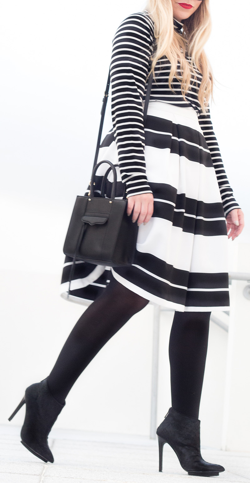 black-and-white-stripe-midi-skirt