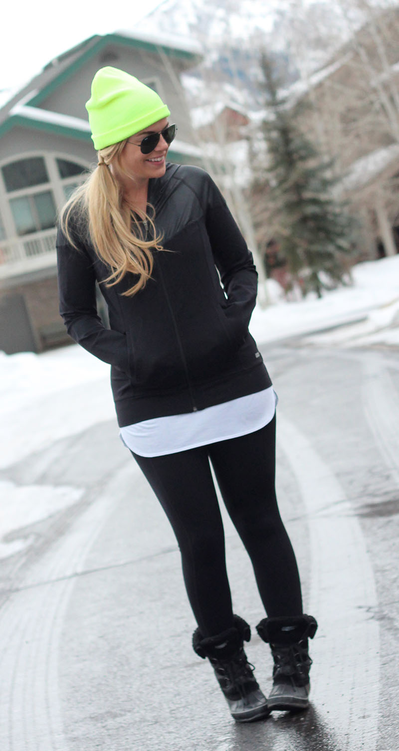 express-black-workout-outfit-neon-beanie
