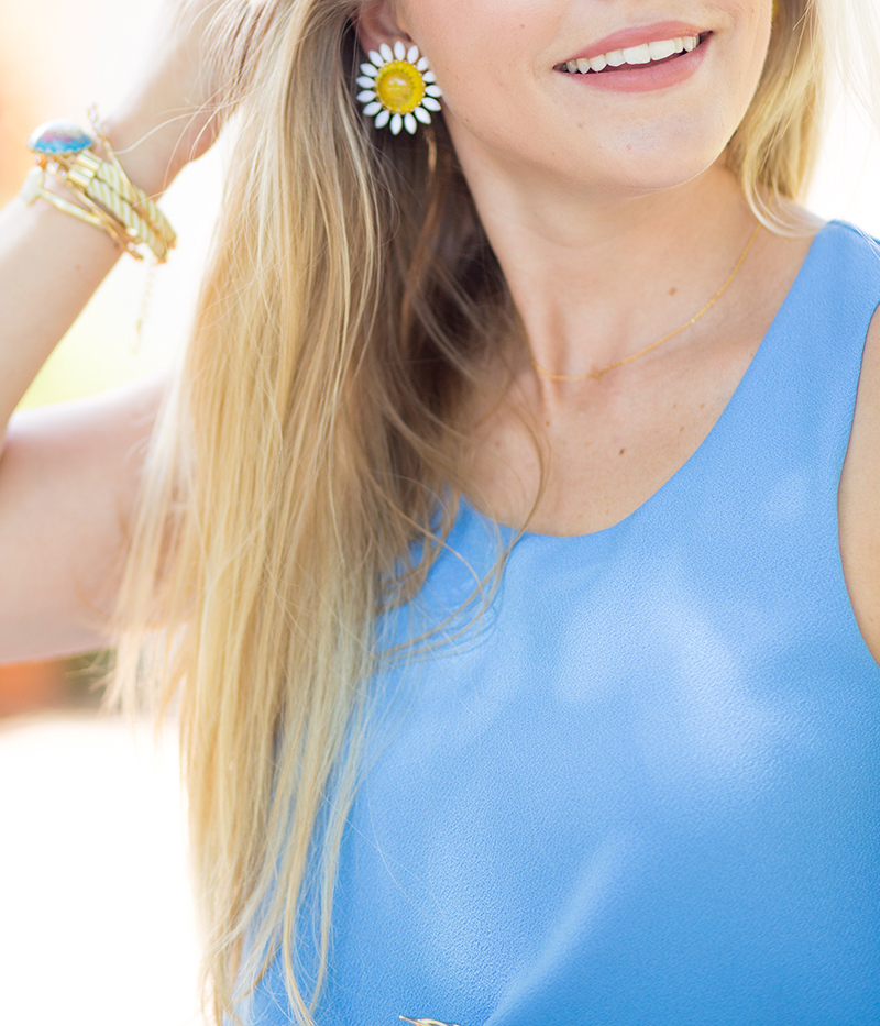 real sunflower earrings by Flower Moon