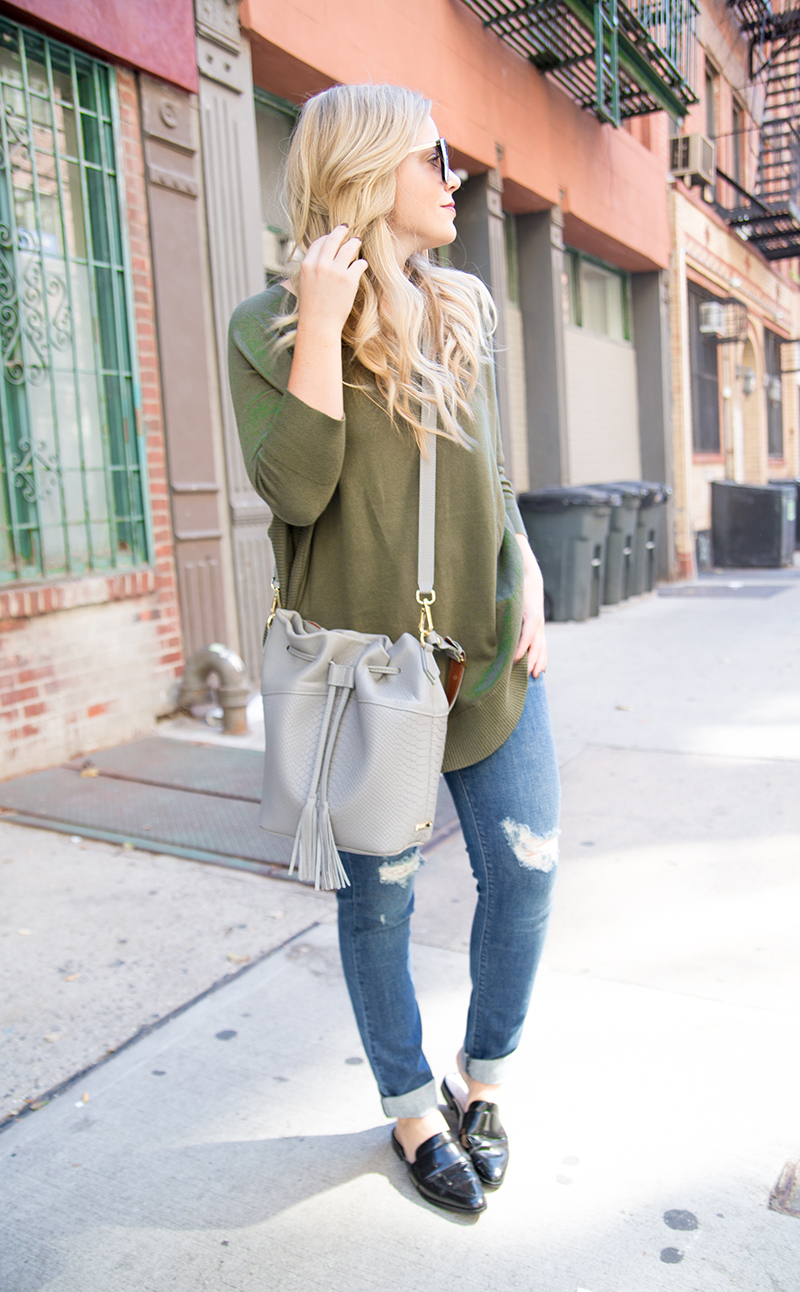 Olive sweater clearance outfit