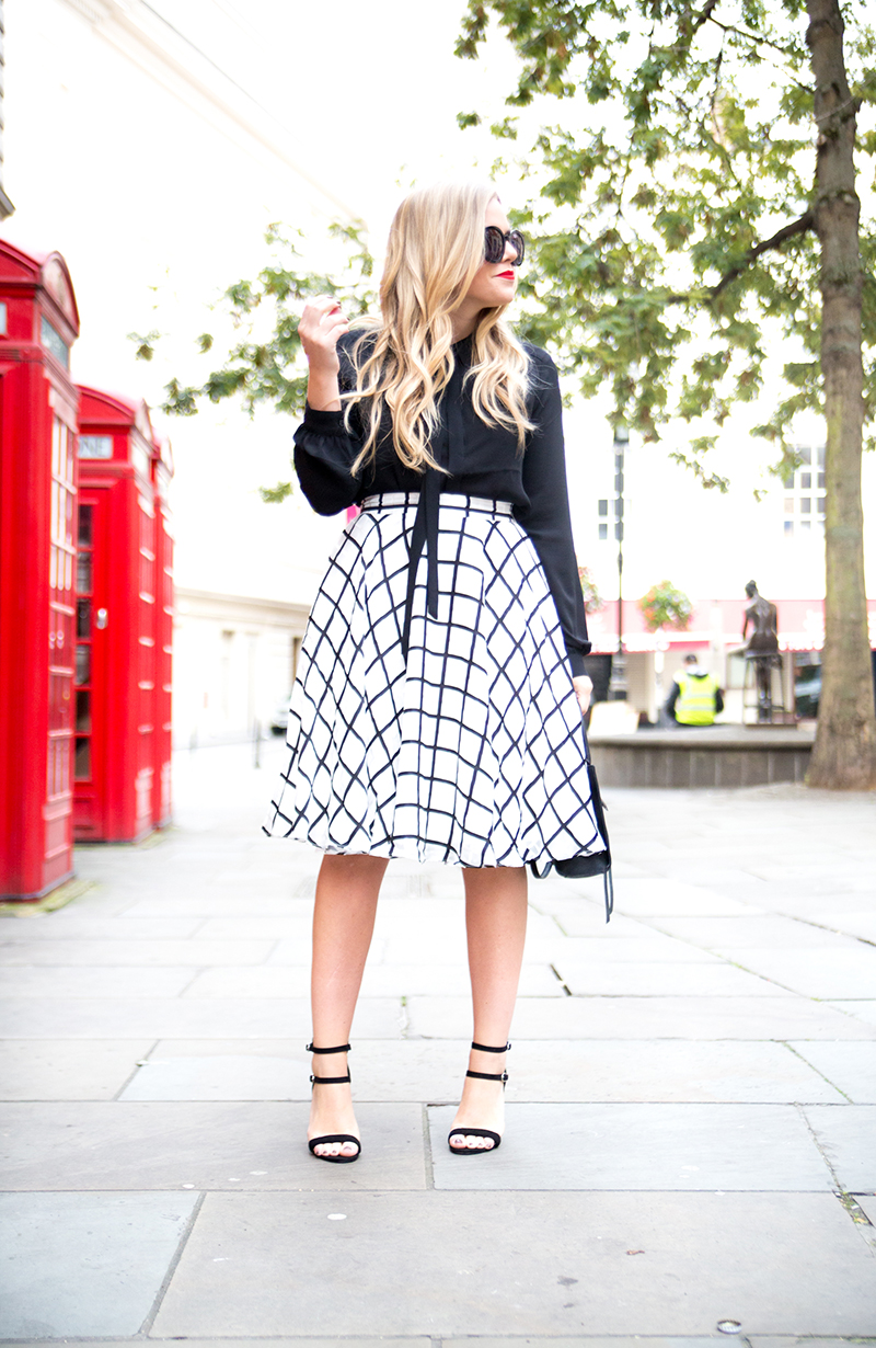 black and white checkered skirt, bebe check skirt