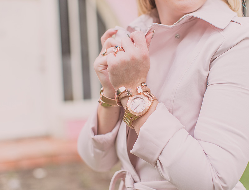 Pink Trench + Tous Jewels 
