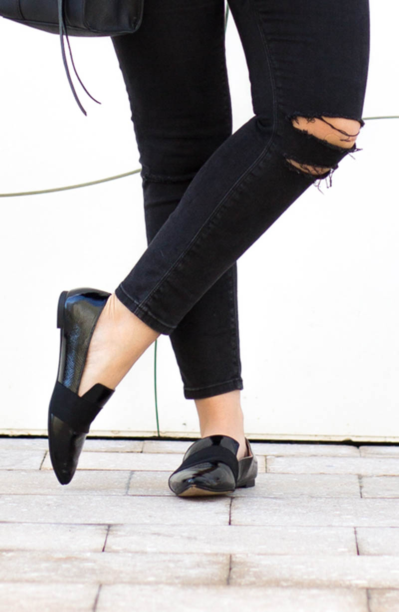 chic patent loafer
