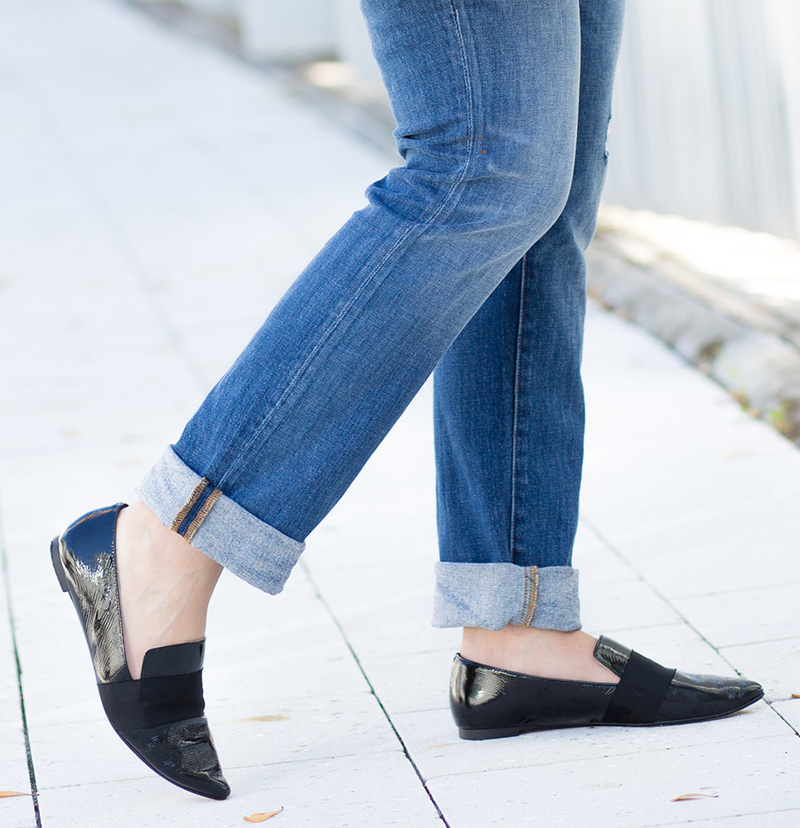 chic patent loafer