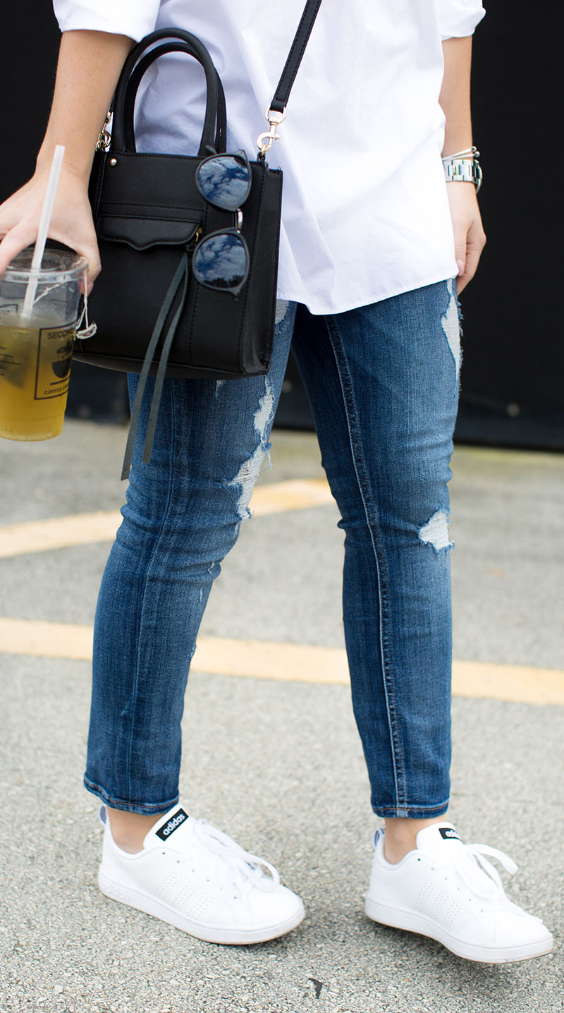 Casual Jeans + White Tunic