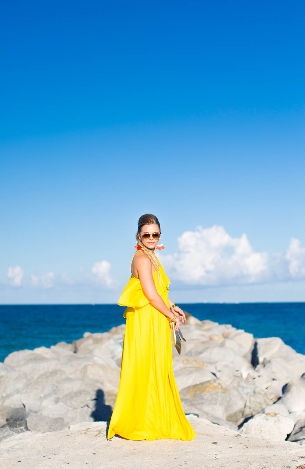Yellow Maxi Dress | Living In Color Print