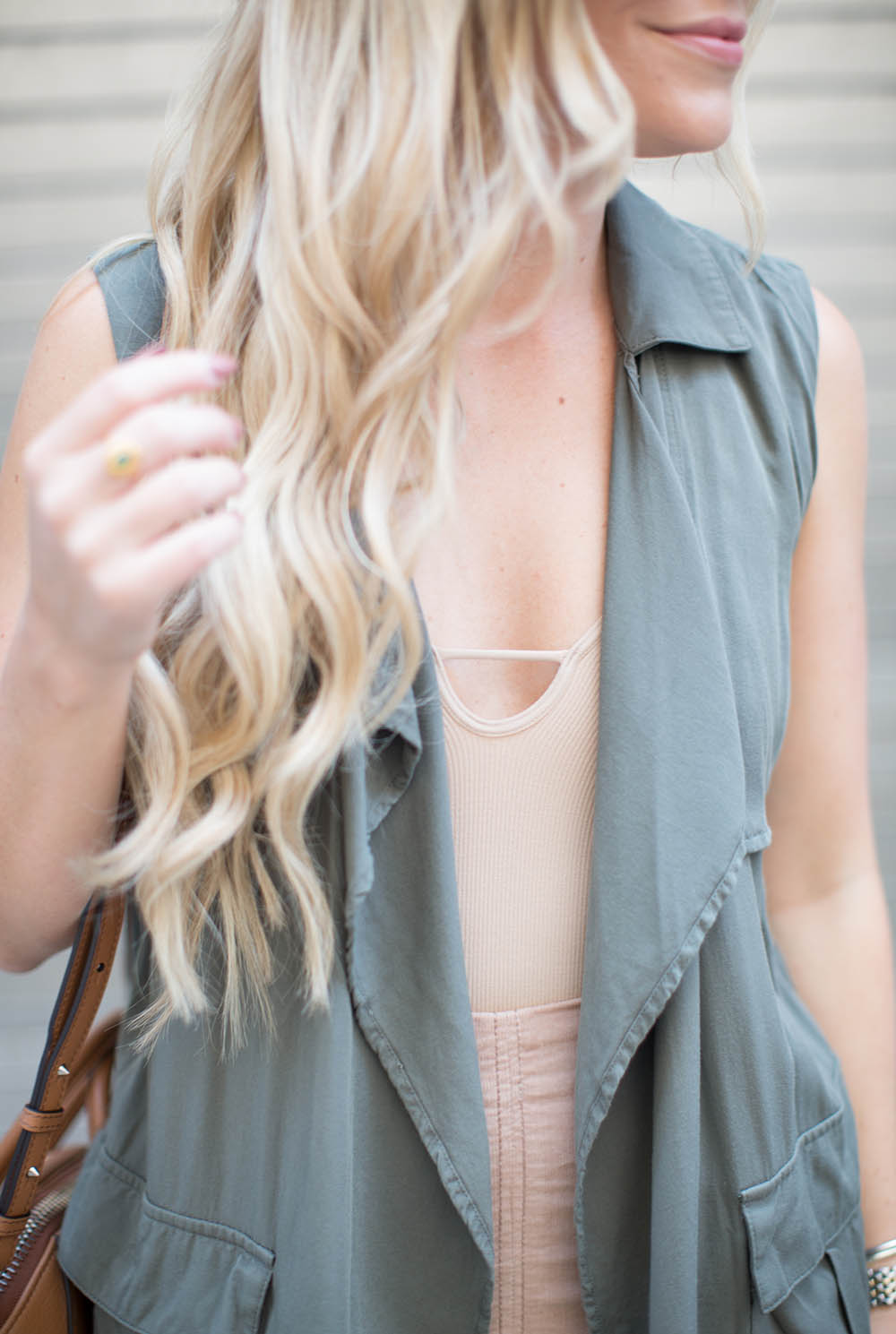 Nude Skirt + Olive Duster