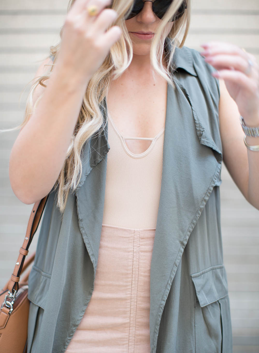 Nude Skirt + Olive Duster | Living In Color Print