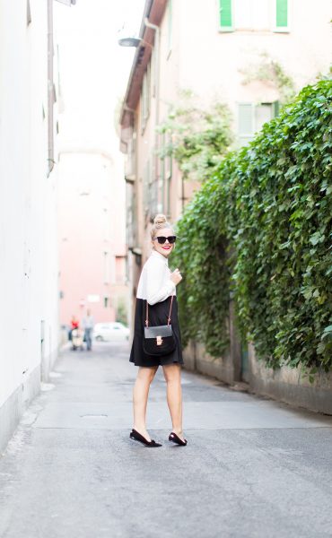 Black + White Shirt Dress | Milan, Italy - Color By K