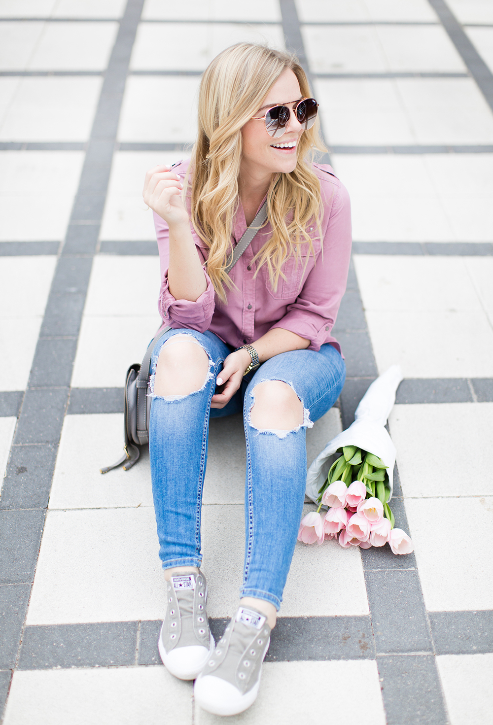 Dusty Rose Button Down