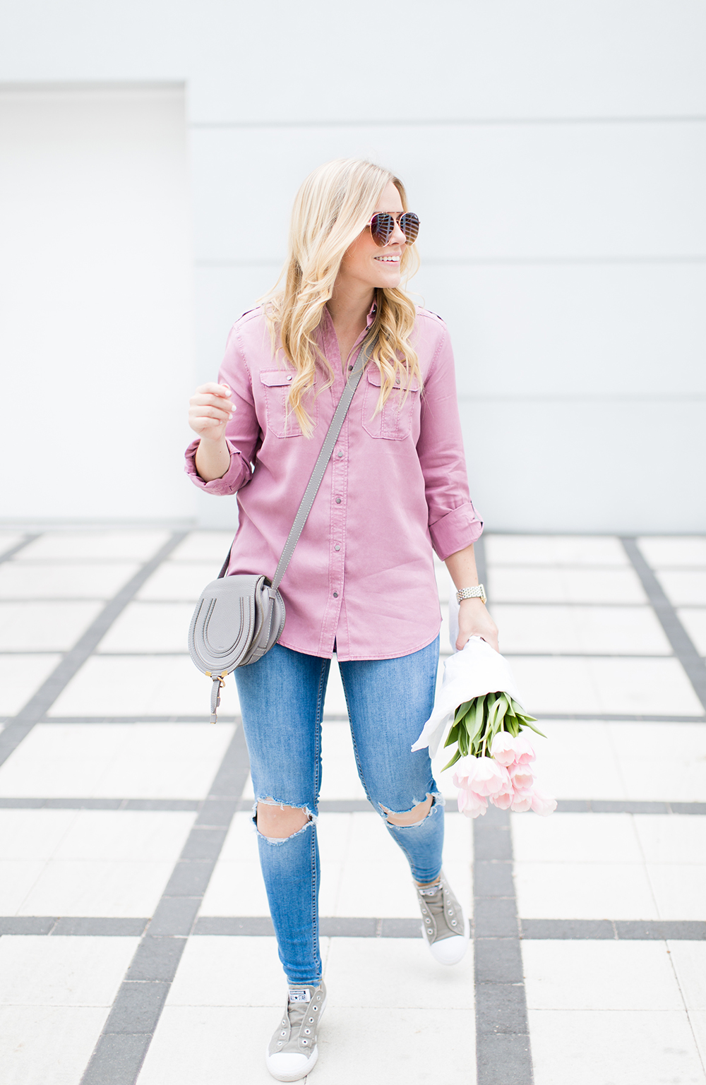 Dusty Rose Button Down