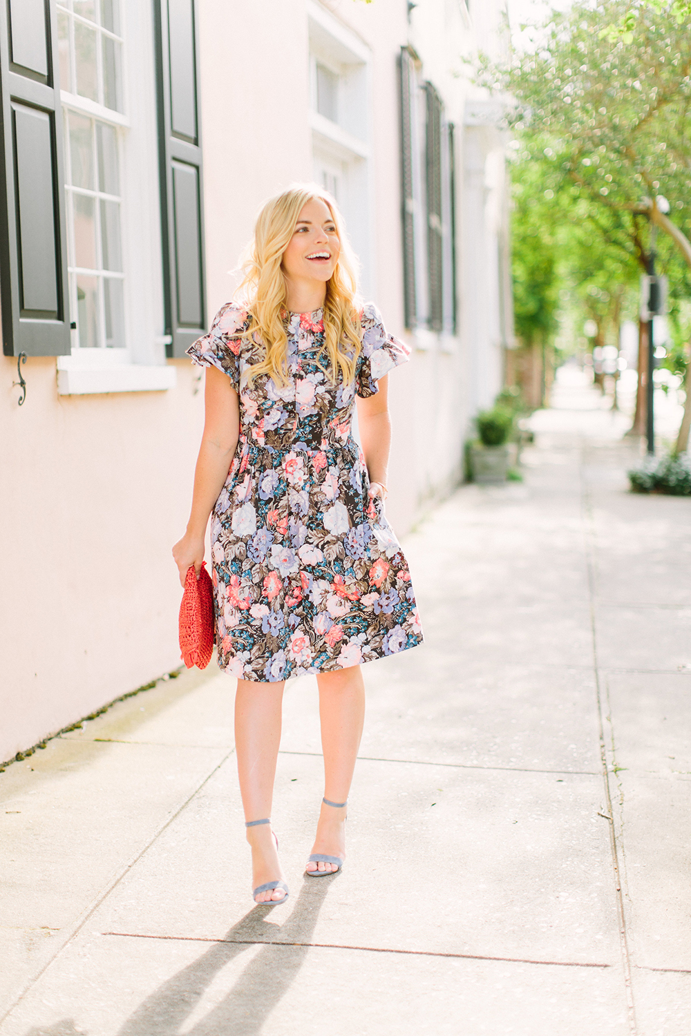 Flora Bow Back Dress | Living In Color Print