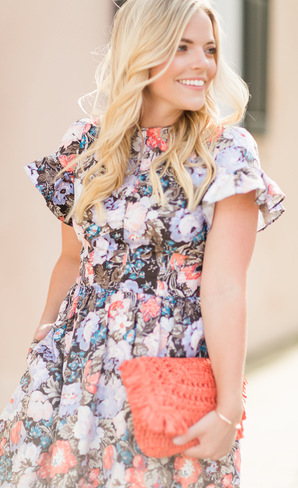Flora Bow Back Dress | Living In Color Print