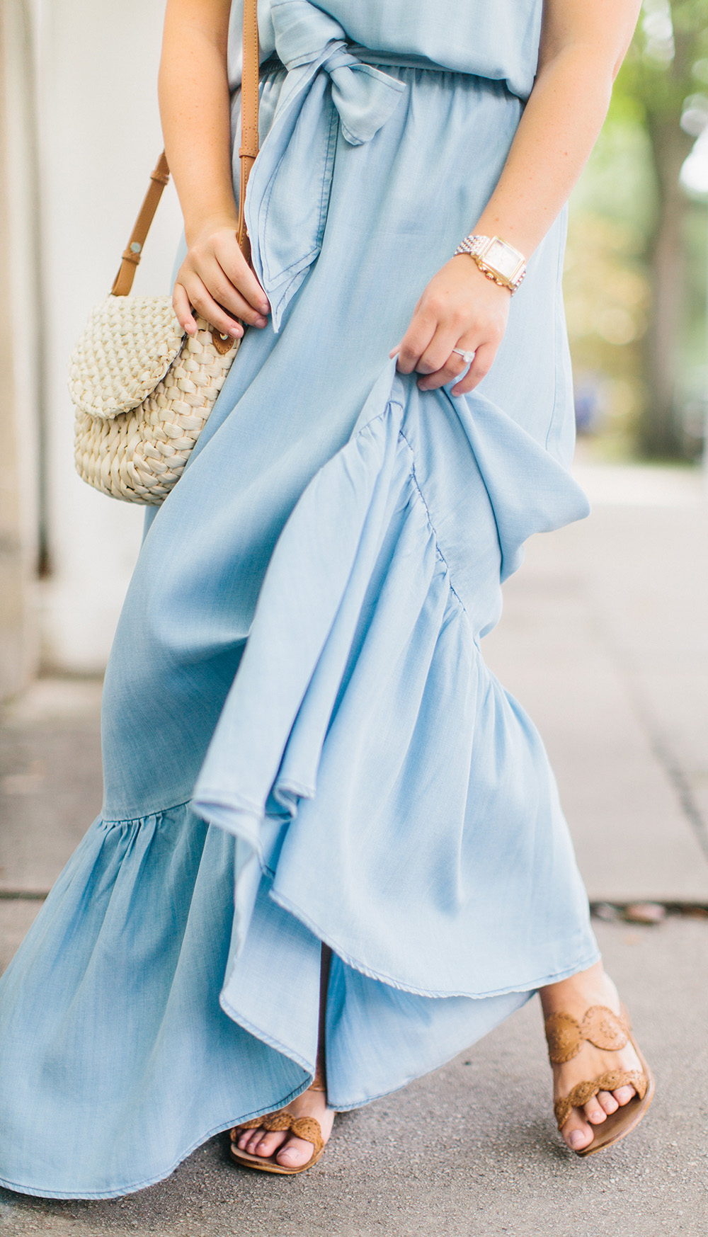 Chambray Column Dress - Color By K