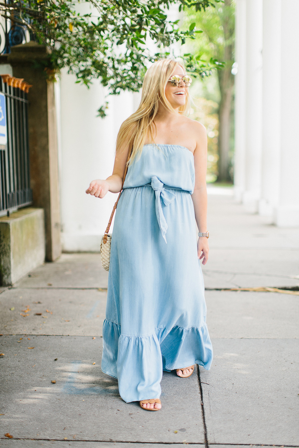 Chambray Column Maxi | Living In Color Print