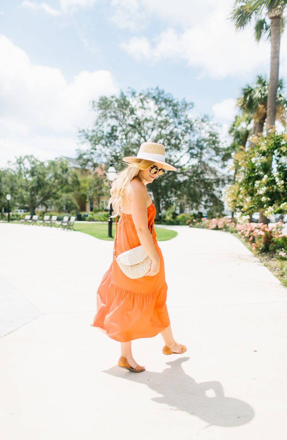 Hemp Dress - Tangerine Orange main image 0