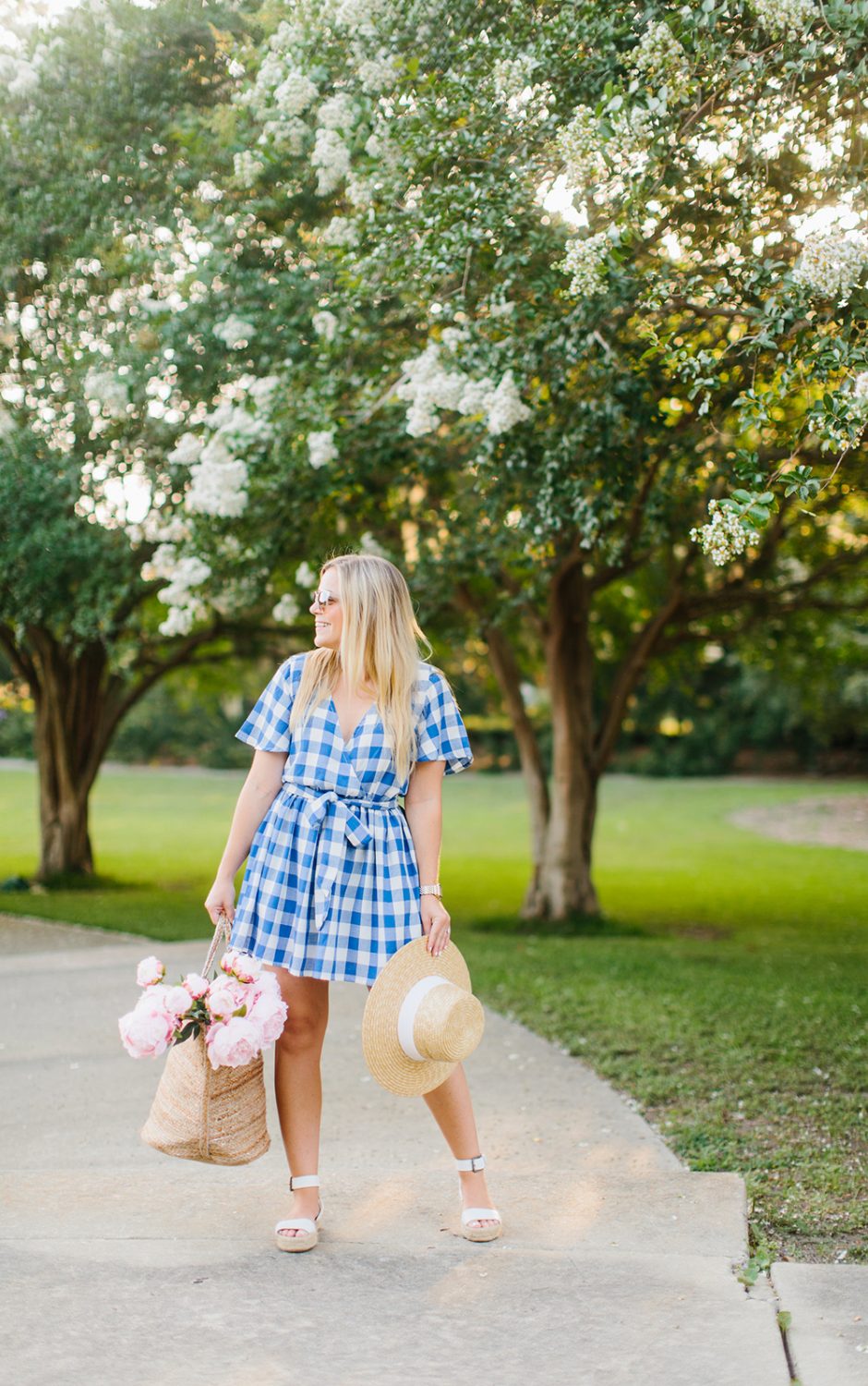 Blue Gingham Wrap Dress - Color By K