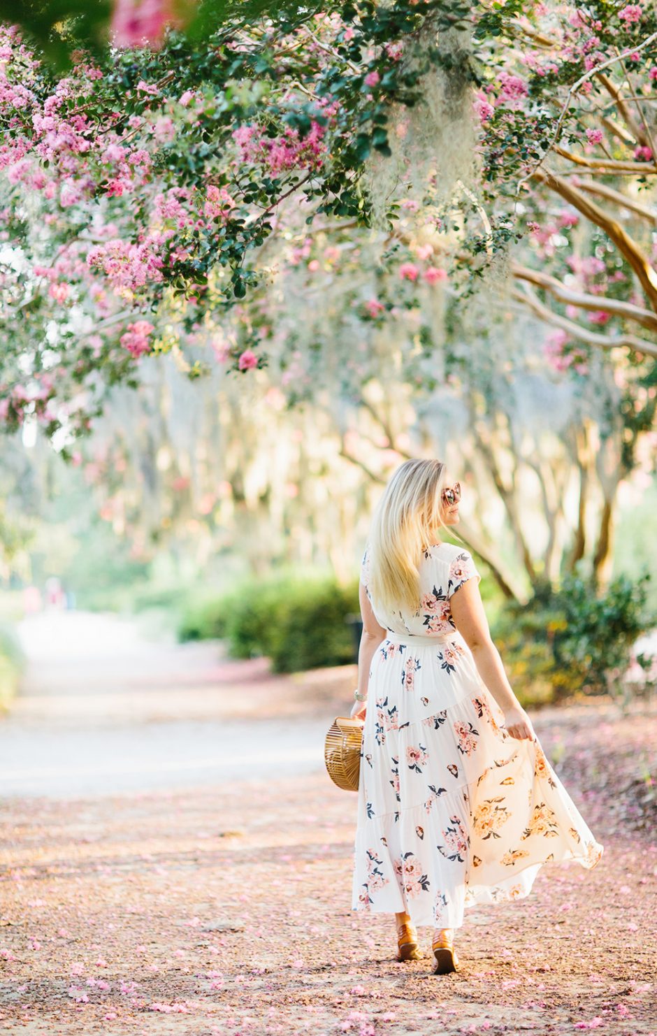 Crepe Myrtle Canopy & Free People Floral Maxi | Living in Color Print