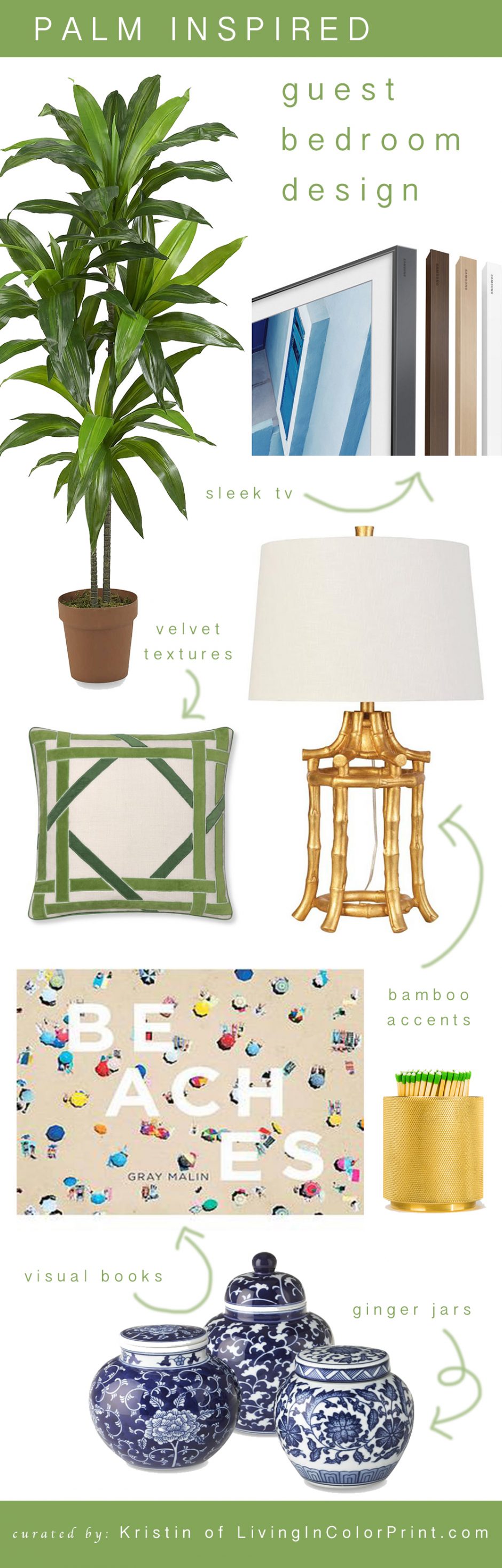 Home Decor | Palm Guest Room Inspiration - Color By K