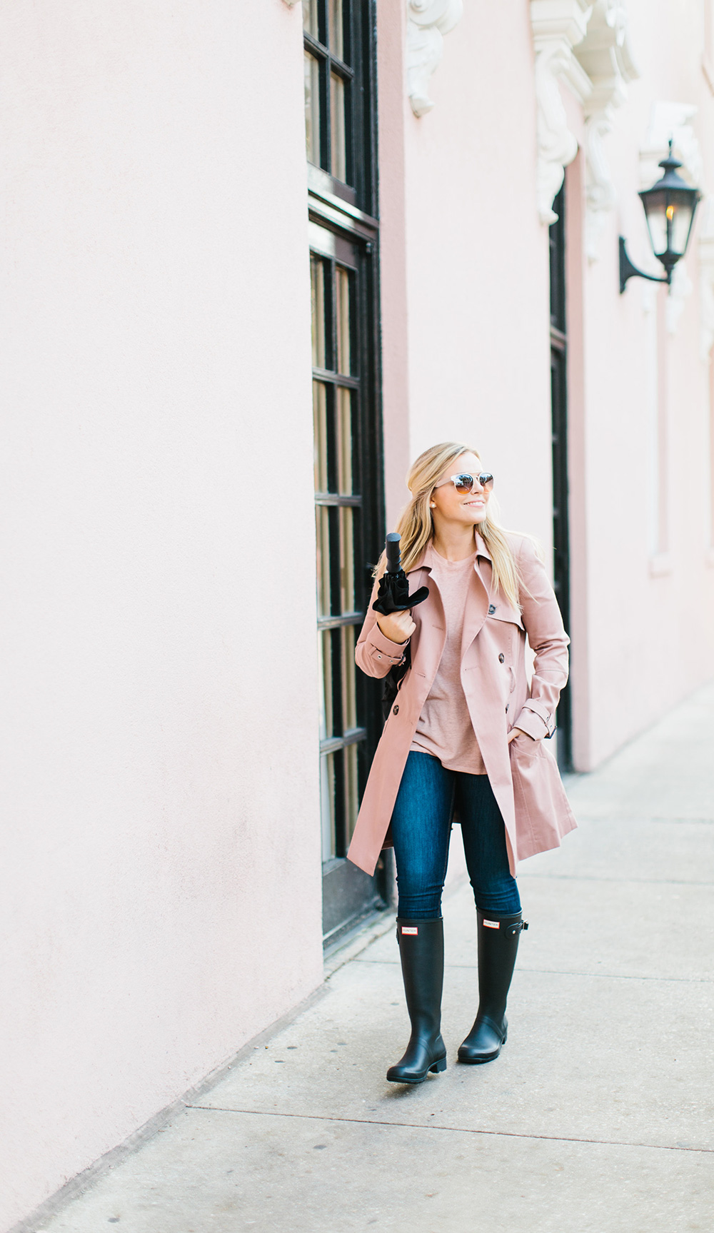 Dusty Rose Pink Trench Coat