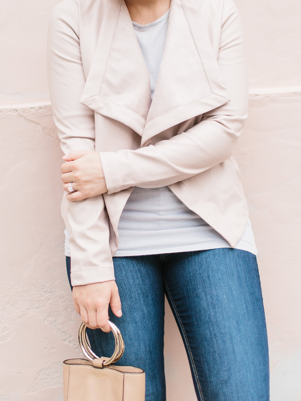 Pale Pink Leather Jacket
