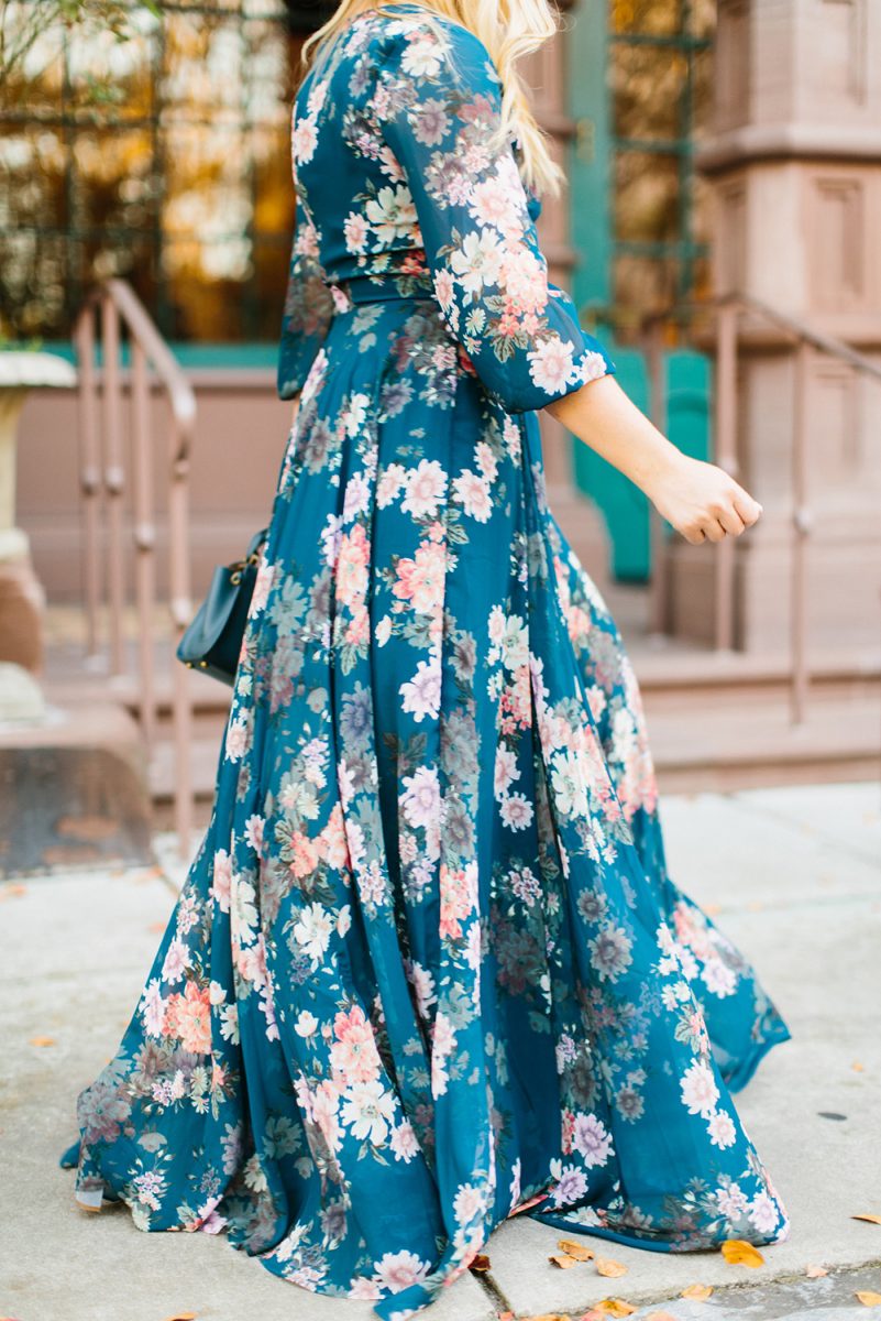 Floral Sleeved Maxi - Color By K