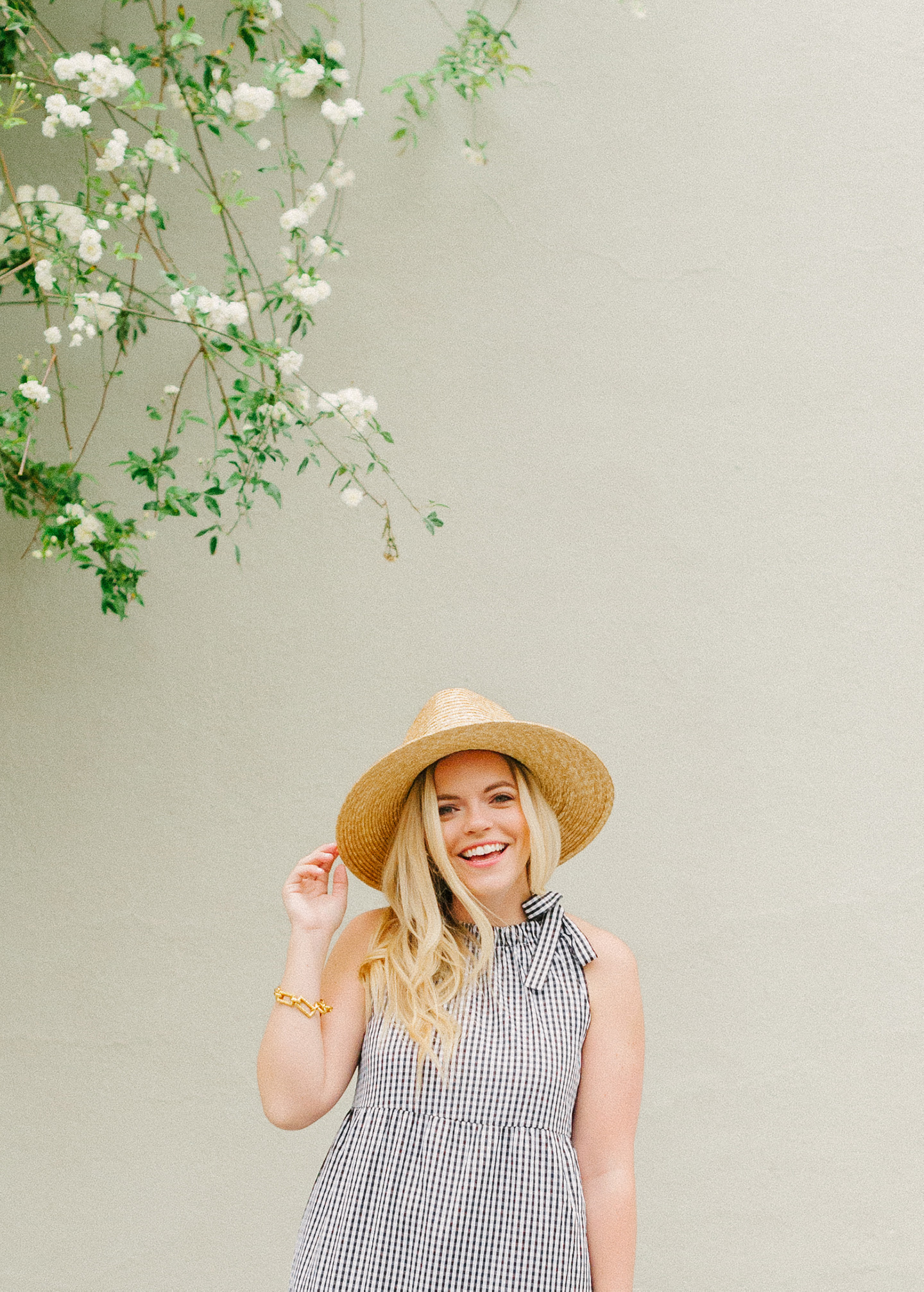 Black Gingham Maxi Dress