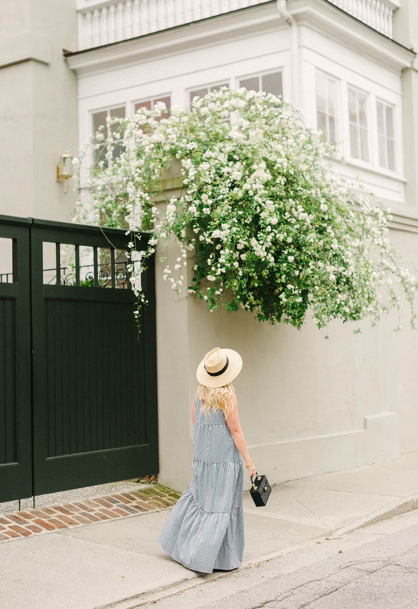 Black Gingham Maxi Dress