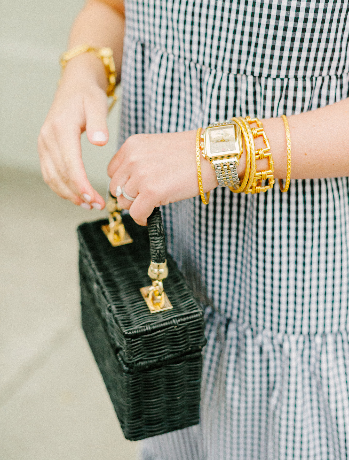 Black Gingham Maxi