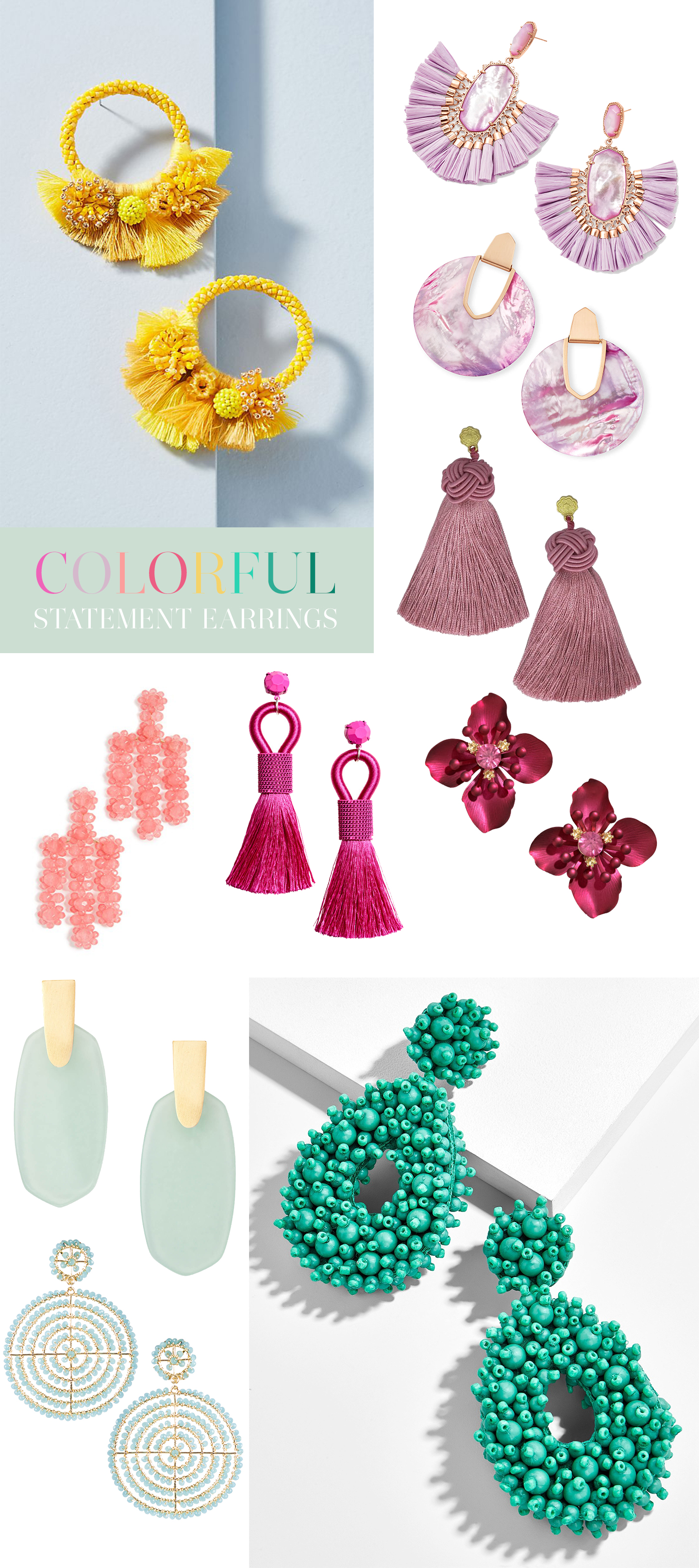 Colorful Statement Earrings