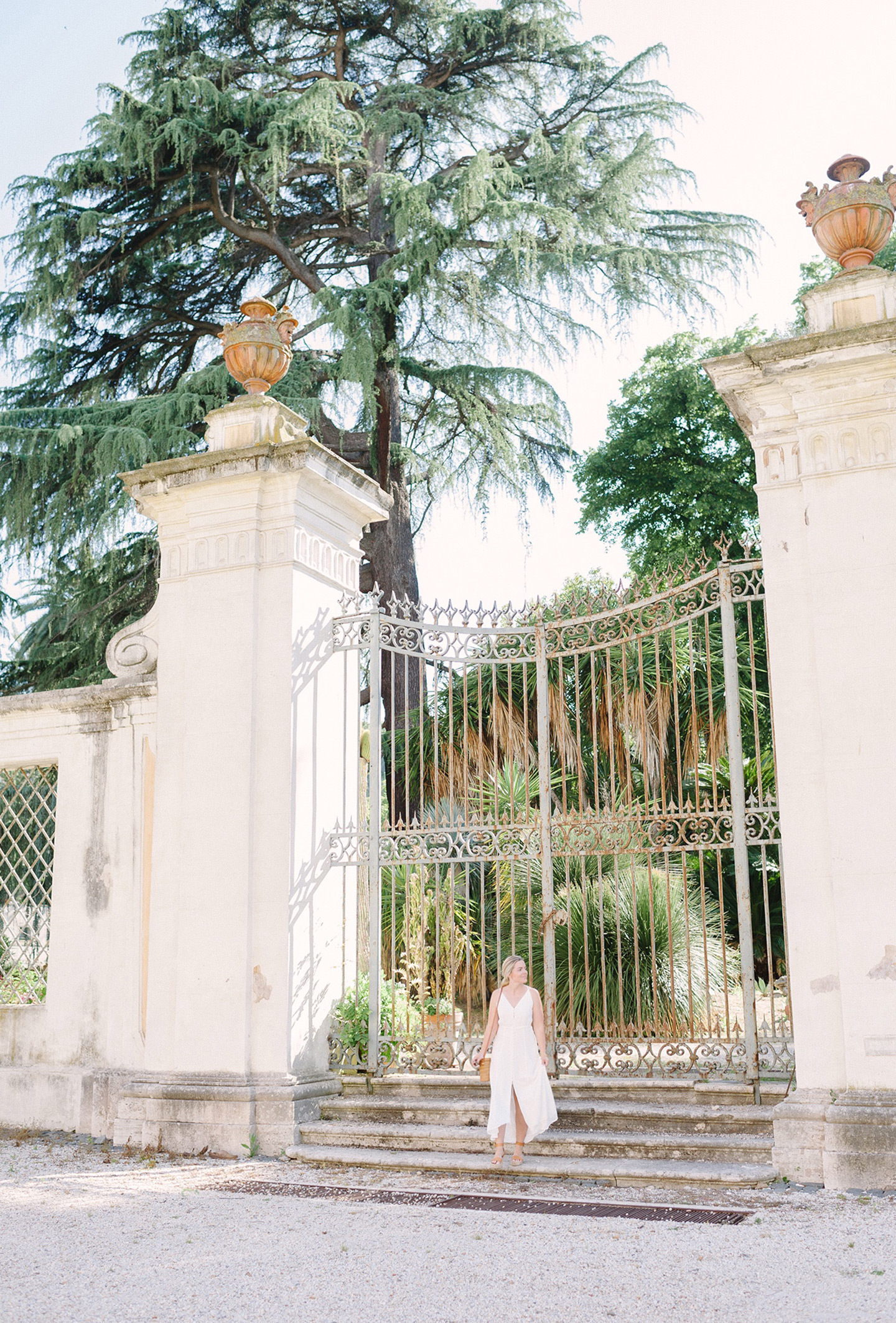 White Button Up Dress in Rome