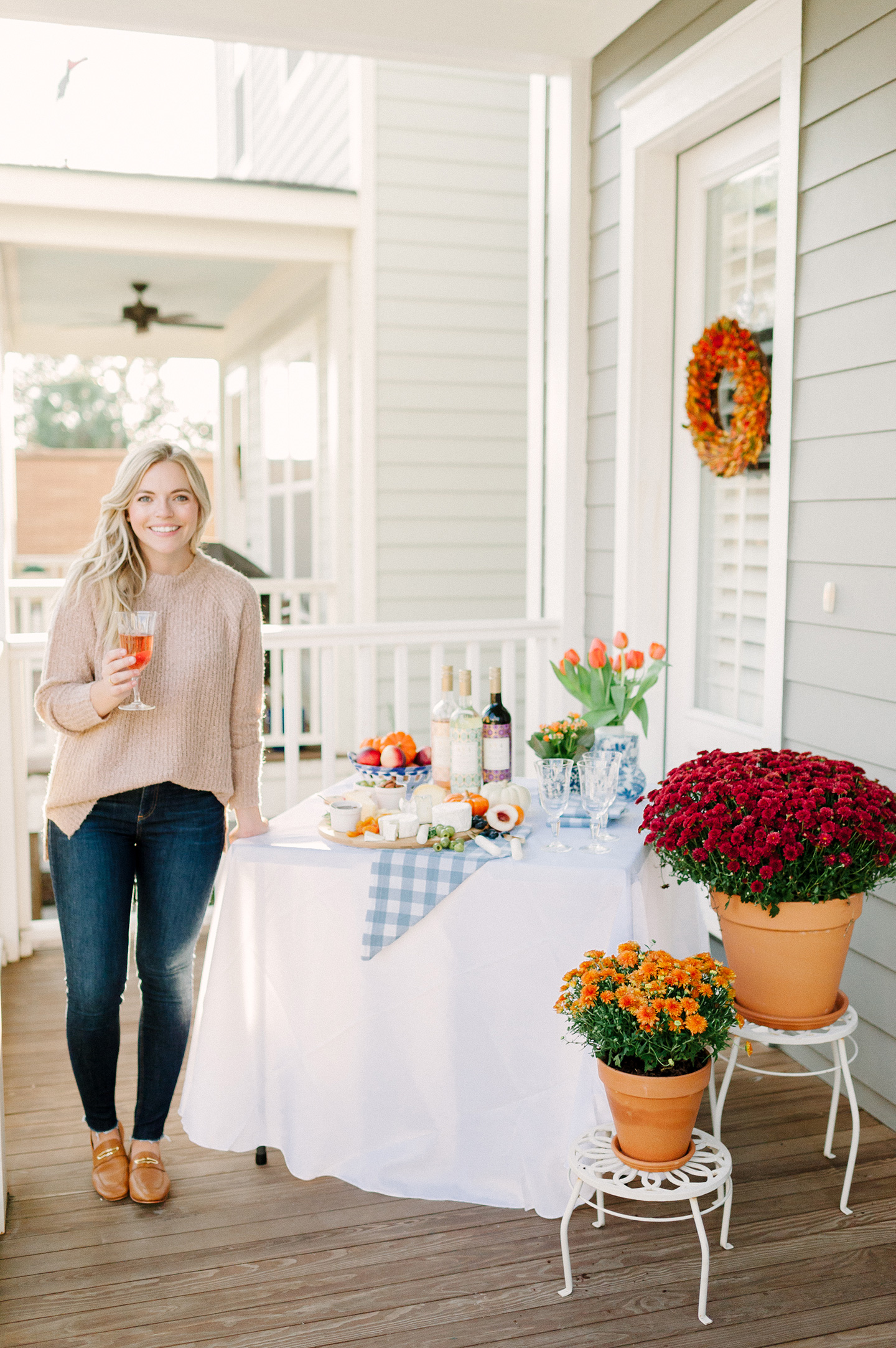 Fall Porch Hosting in Charleston | COLOR by K