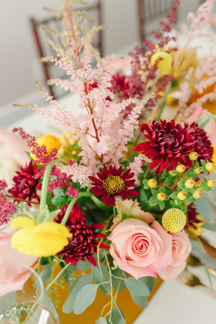 Mauve + Mustard Thanksgiving Tablescape - Color By K